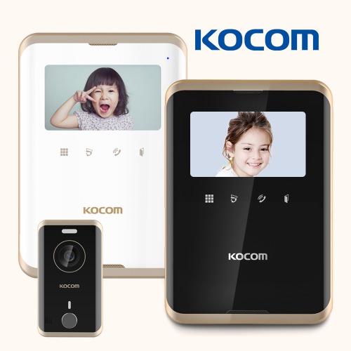 코콤 비디오폰 엣지디자인 KCV-R431E 모니터 4.3인치 초인종세트 4선식 아날로그
